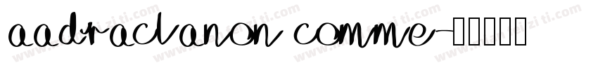 aadraclanon comme字体转换